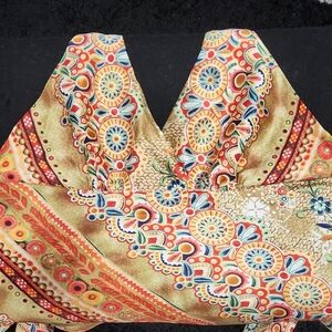 Cache Multicolor Geometric Blouse